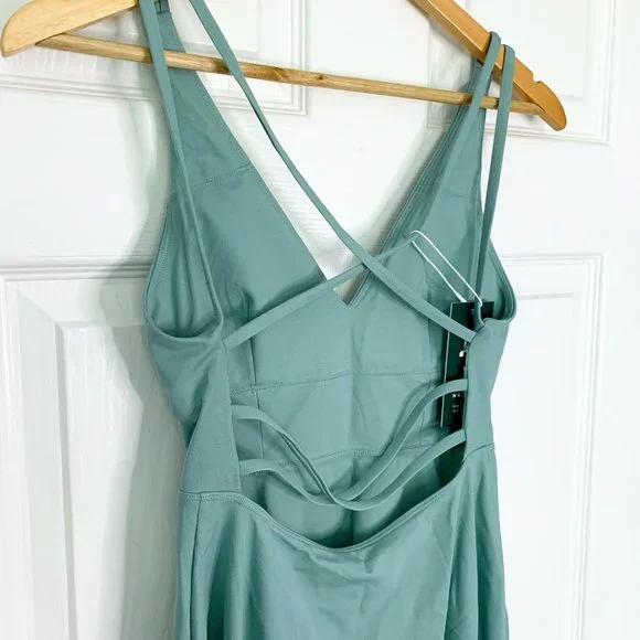 NWT HALARA Everyday Crisscross Backless Barre Ballet Dance Flared Dress - Picture 5 of 5